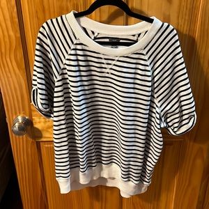 Aerie blue and white striped shirt size xl